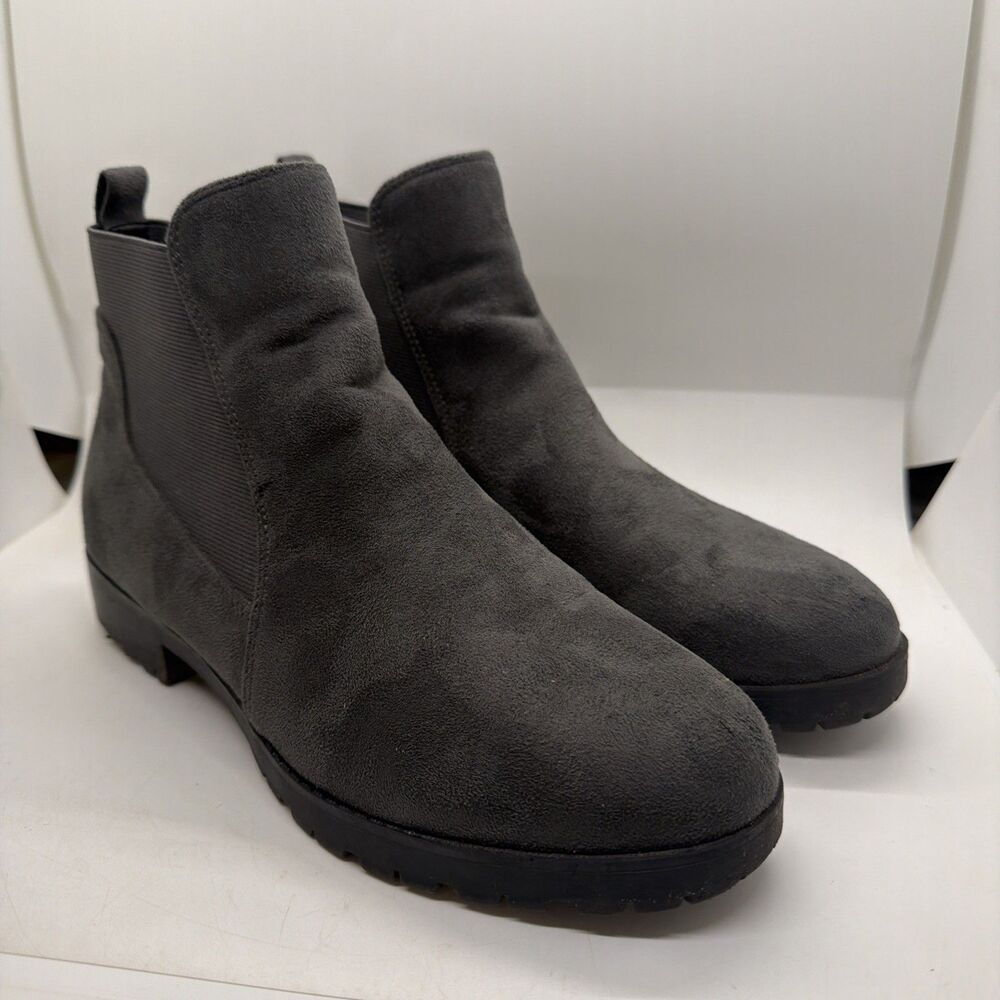 Nine West Women's OH La La Grey Ankle Boots - Size 9 Suede Booties